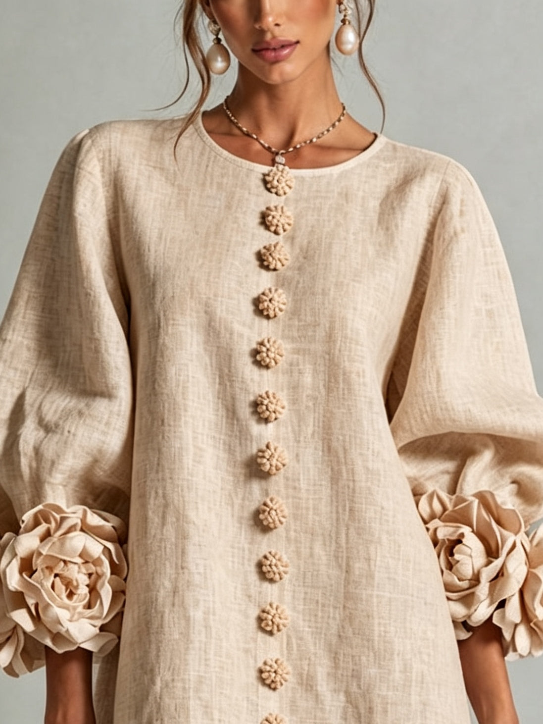Coraline | Robe Mini à Manches Florales