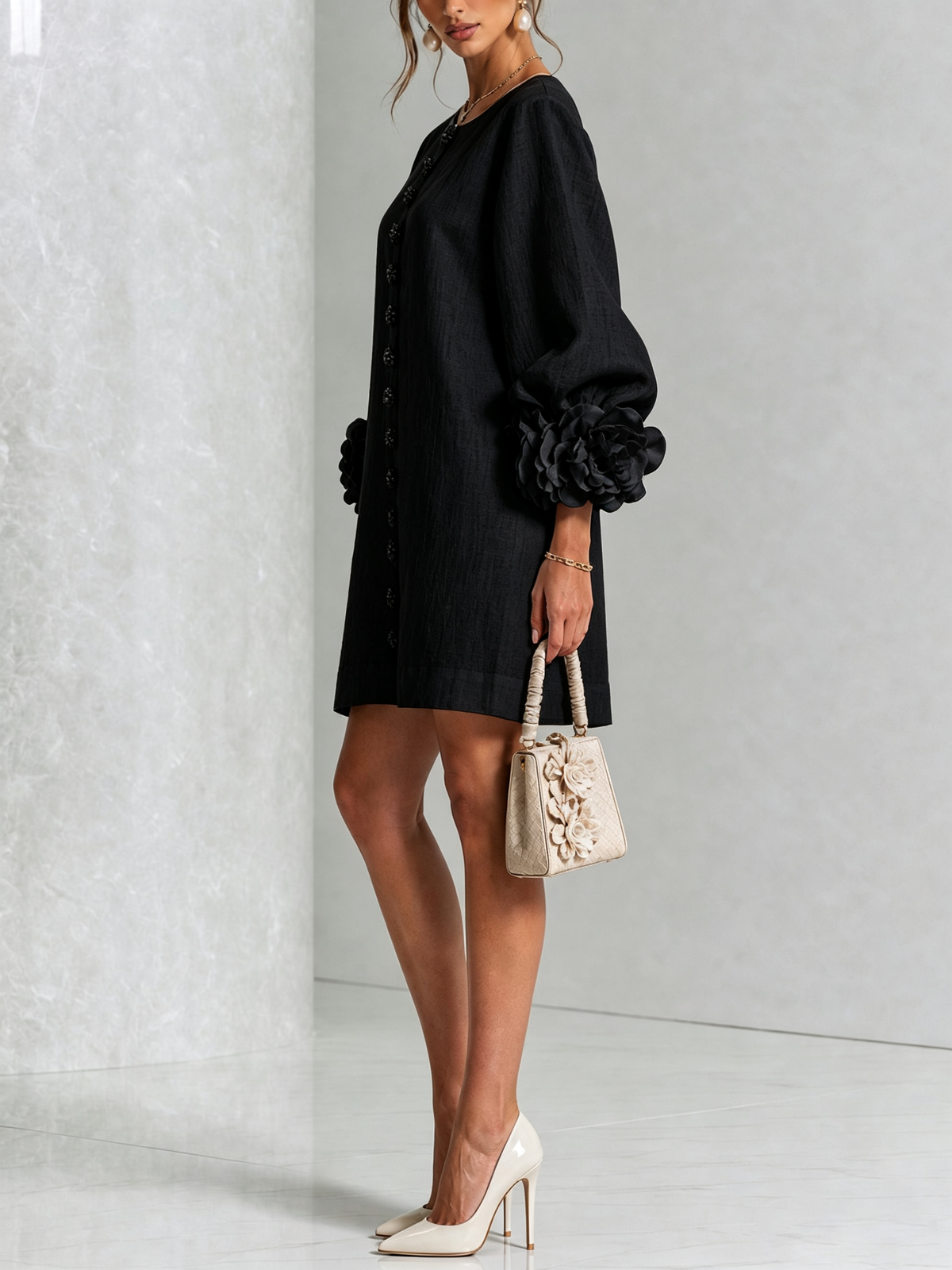 MOREAU LYON | ROBE ÉLÉGANTE À MANCHES POUR FEMMES