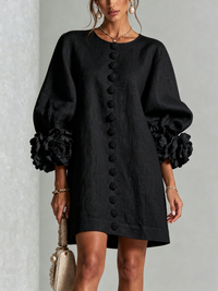 Anastasia | Robe Mini avec Manches Florales