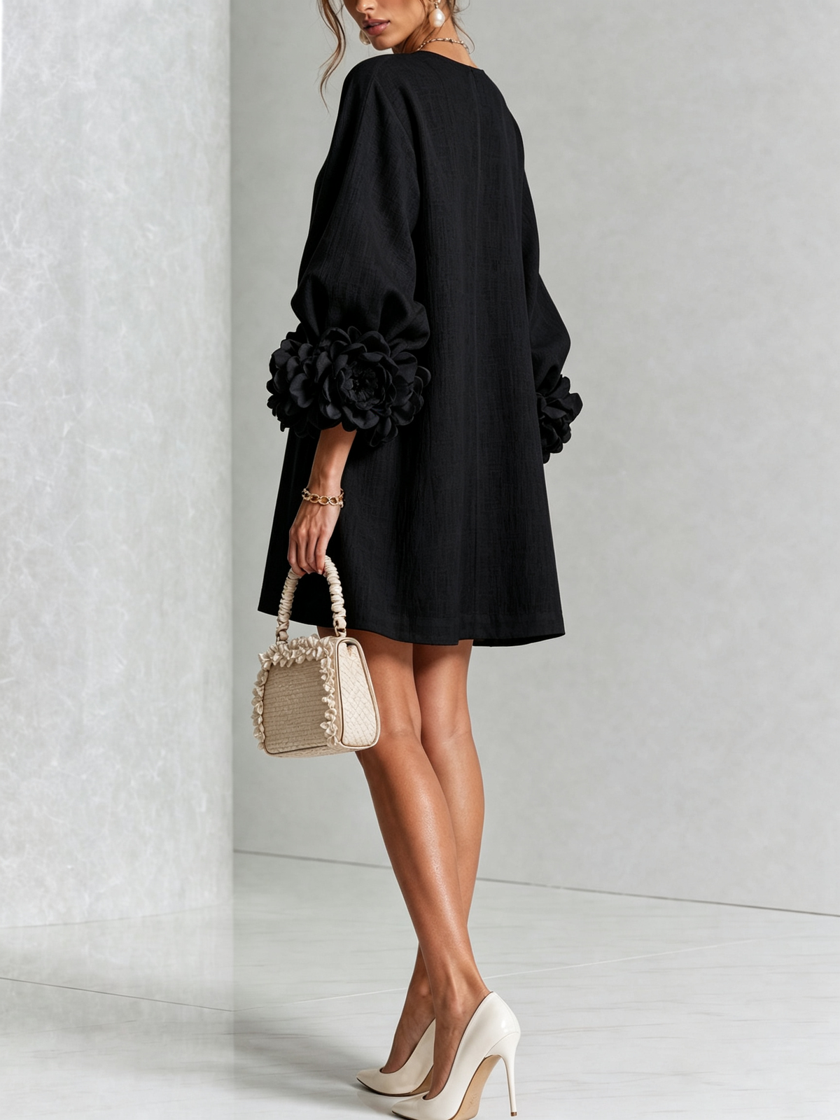 MOREAU LYON | ROBE ÉLÉGANTE À MANCHES POUR FEMMES