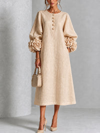Adele | Robe Midi à Manches Florales