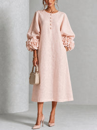 Antonia | Robe Midi à Manches Florales
