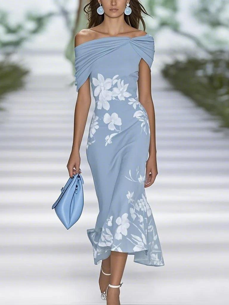 Robe Élégante Imprimée Fleurie d'Été