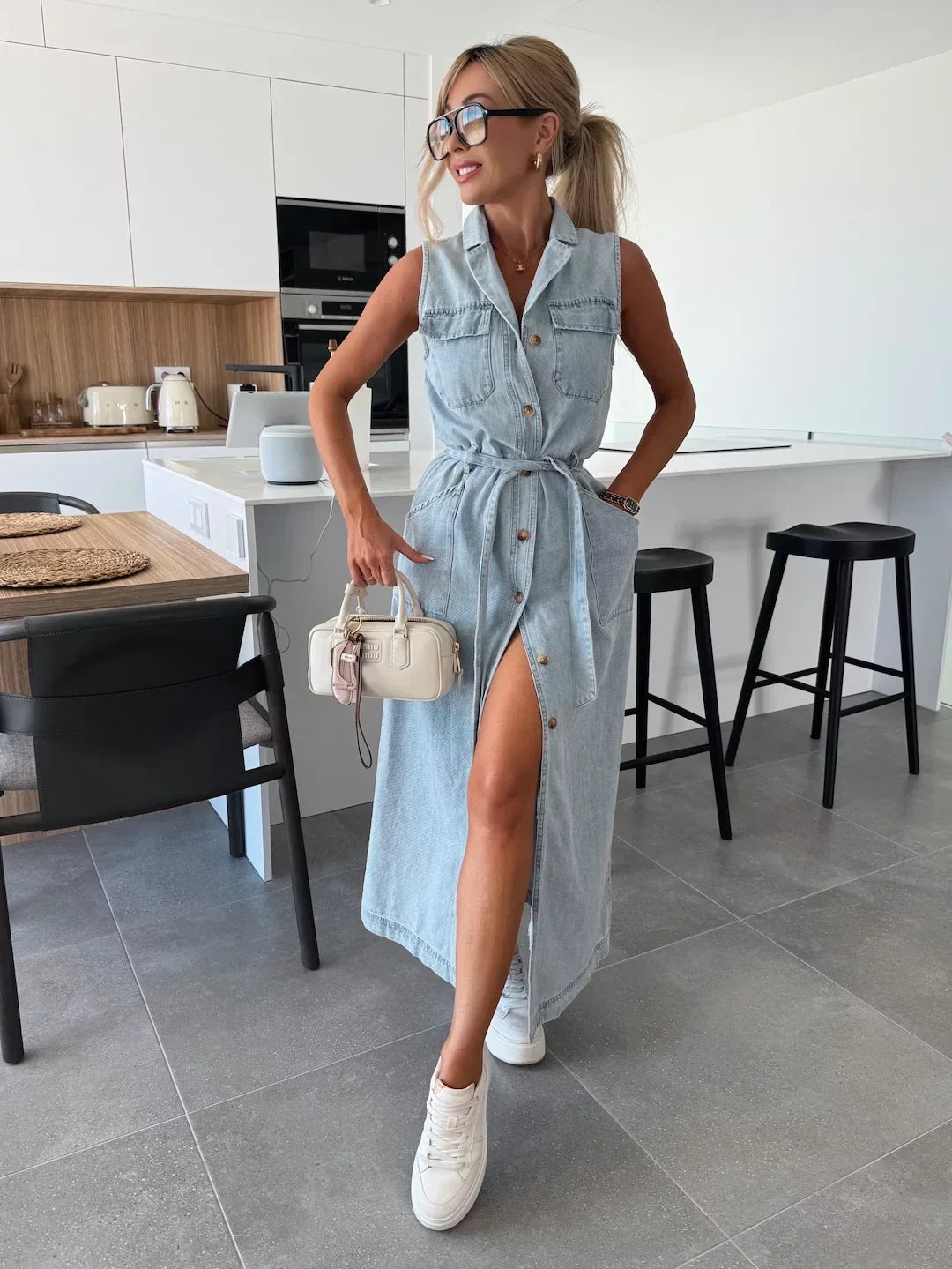 MOREAU LYON | ROBE EN JEAN MODERNE POUR FEMME