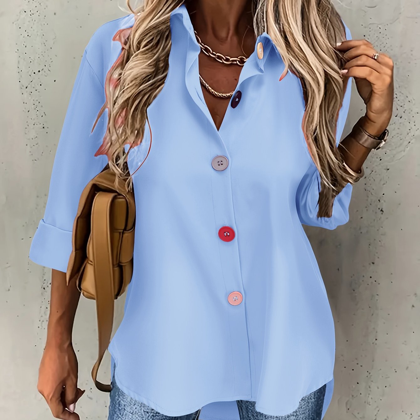 VIDAL BORDEAUX | CHIC BLOUSE À BOUTONS POUR FEMMES