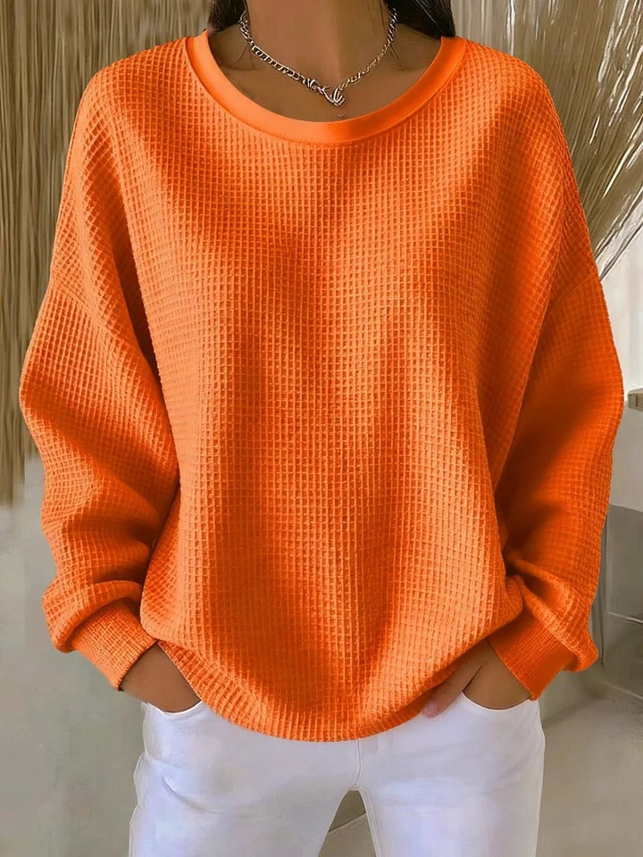 VIDAL BORDEAUX | PULL OVERSIZE EN MAILLE GAUFRÉE POUR FEMME