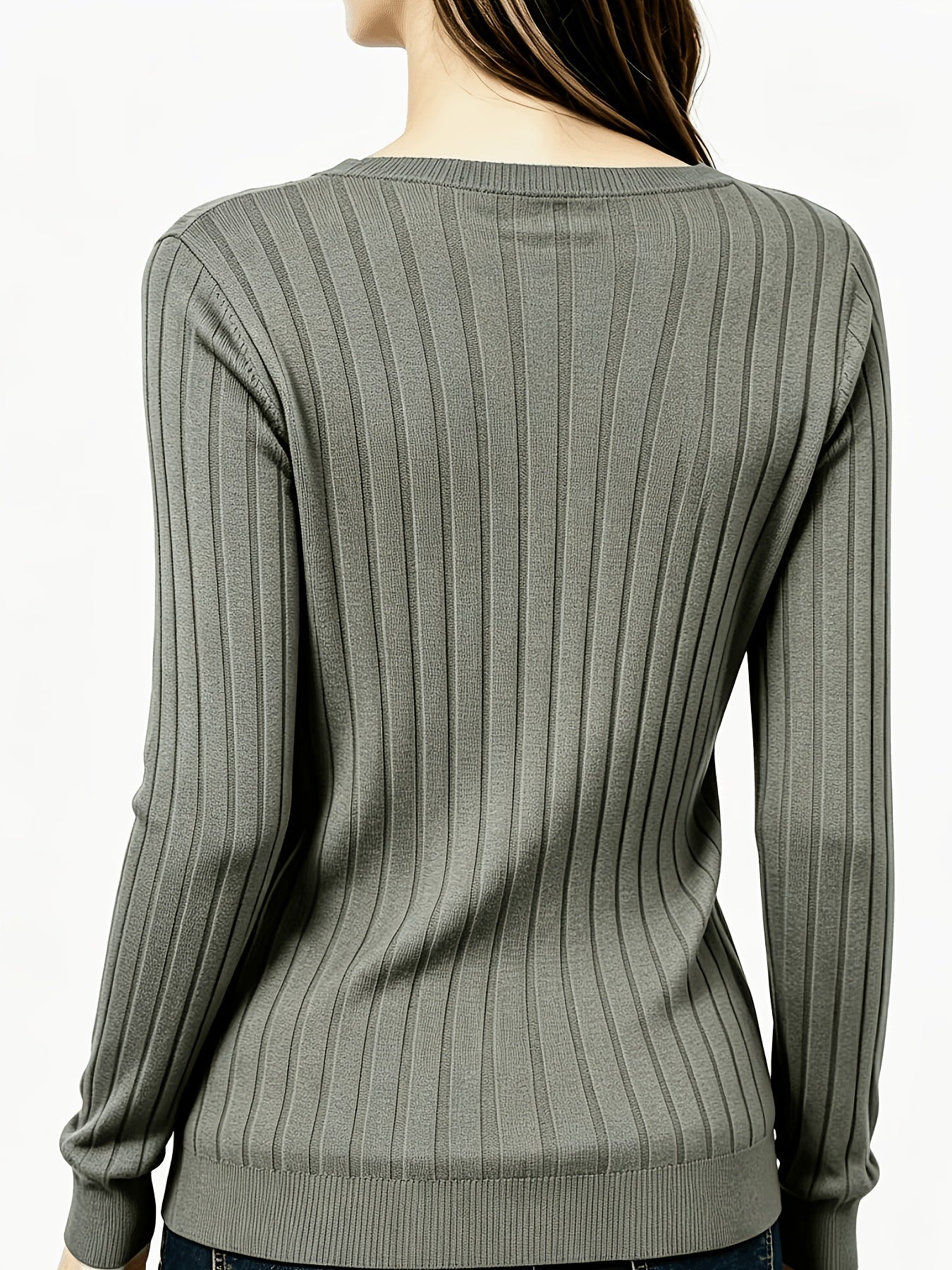 VIDAL BORDEAUX | PULL CÔTELÉ COL V POUR FEMMES