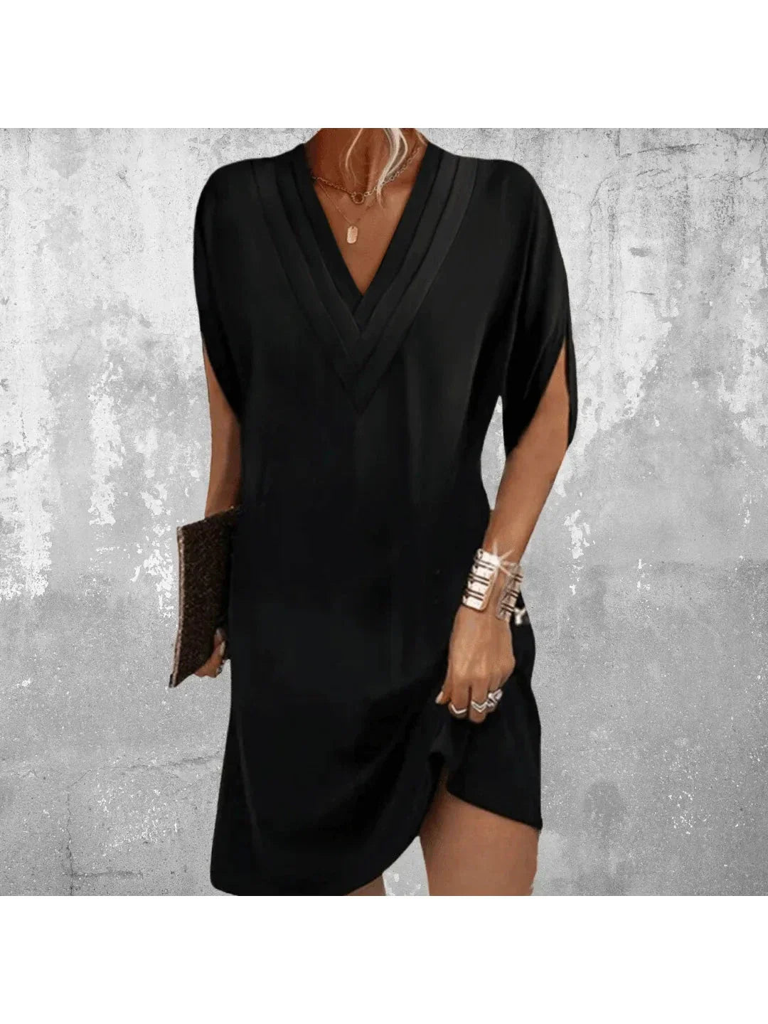 MOREAU LYON | ROBE TUNIQUE À COL EN V POUR FEMMES