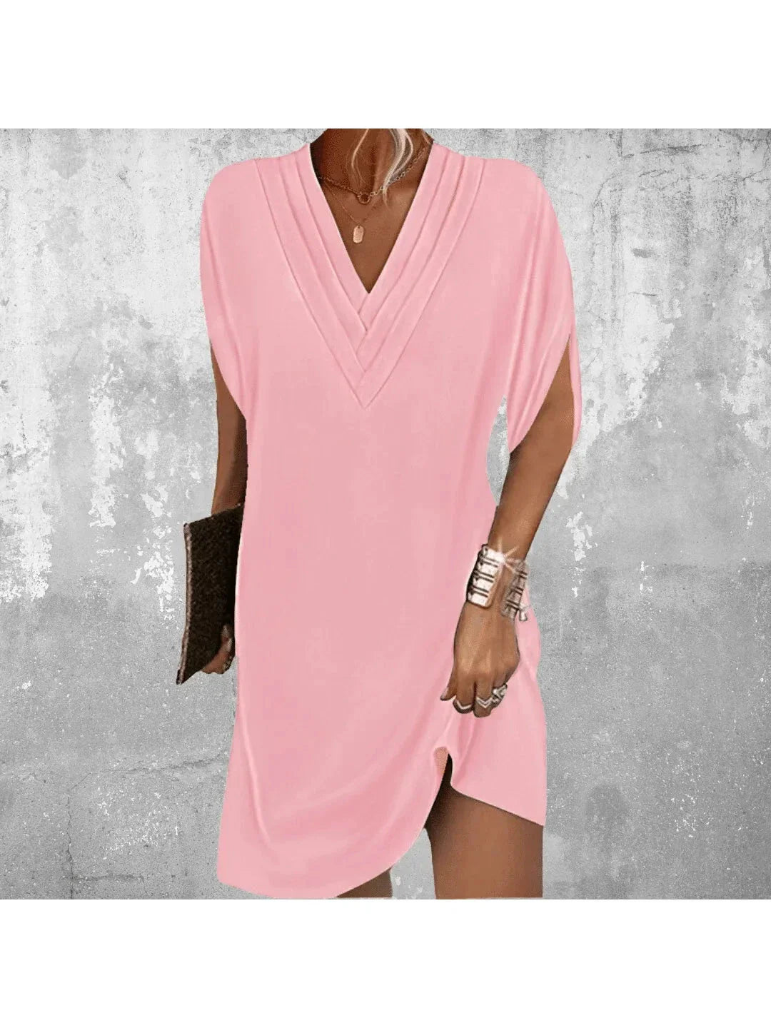 MOREAU LYON | ROBE TUNIQUE À COL EN V POUR FEMMES