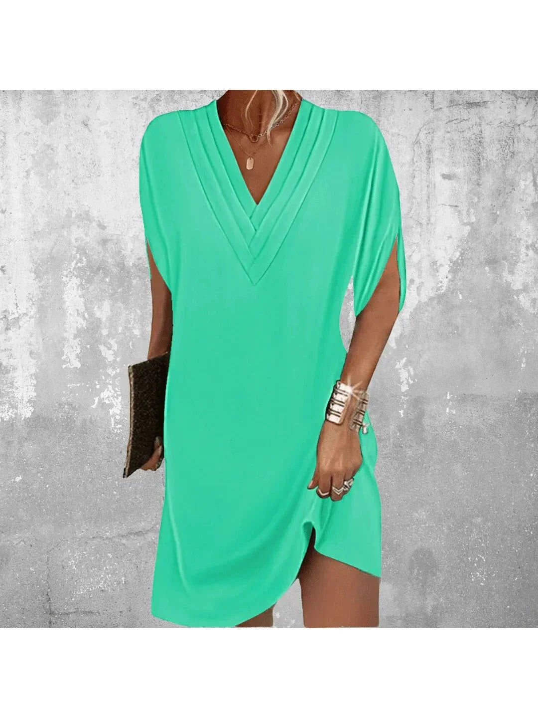 MOREAU LYON | ROBE TUNIQUE À COL EN V POUR FEMMES