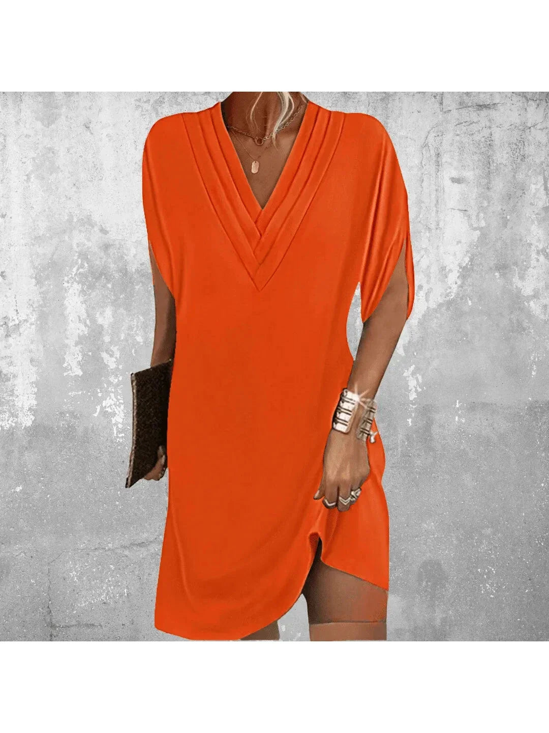 MOREAU LYON | ROBE TUNIQUE À COL EN V POUR FEMMES