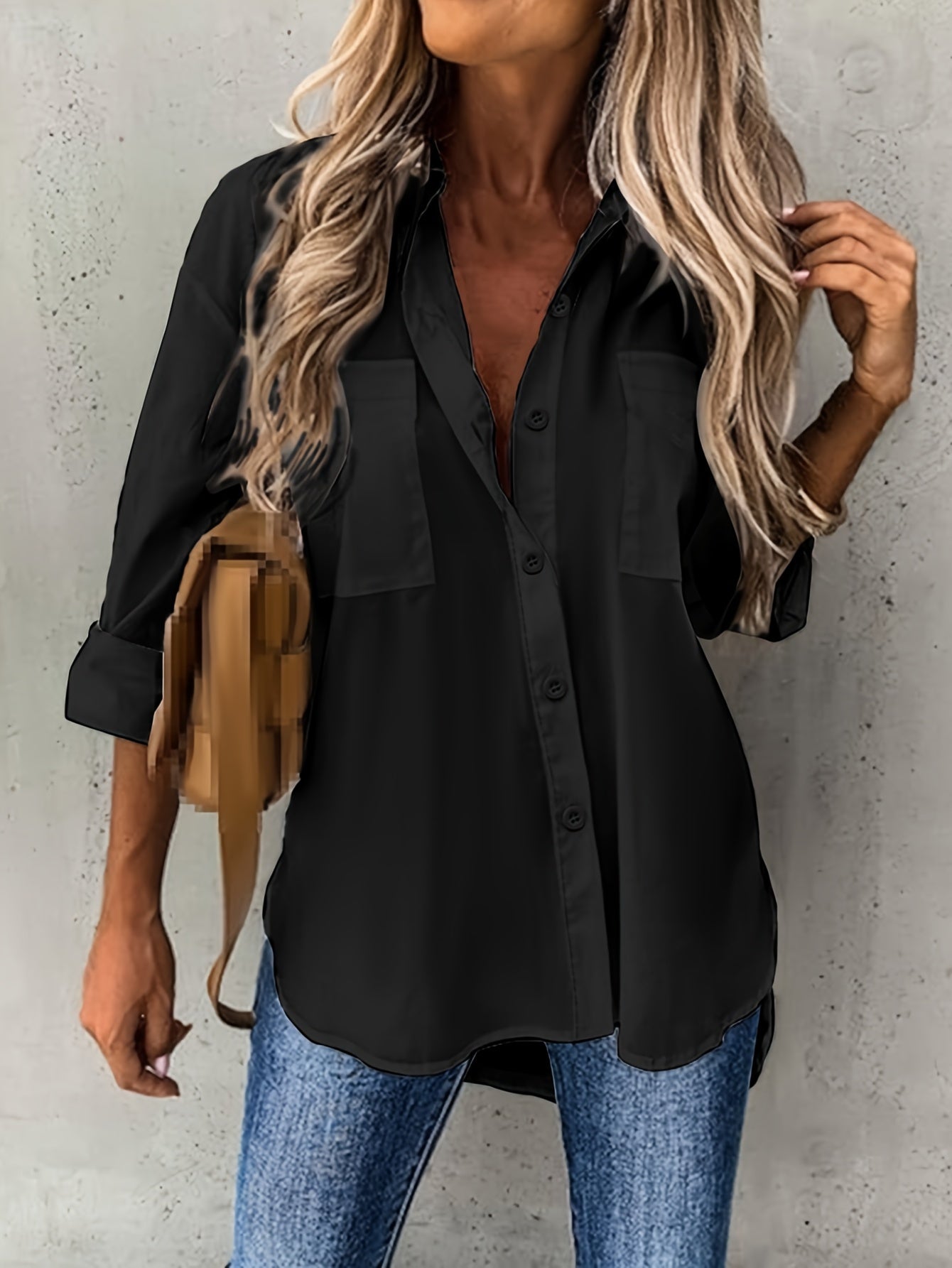 VIDAL BORDEAUX | BLOUSE À MANCHES CHIC QUOTIDIENNE POUR FEMMES