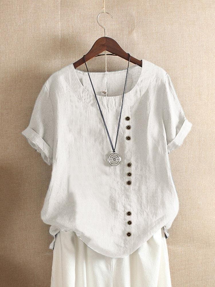 VIDAL BORDEAUX | BLOUSE EN COTON À BOUTONS POUR FEMMES