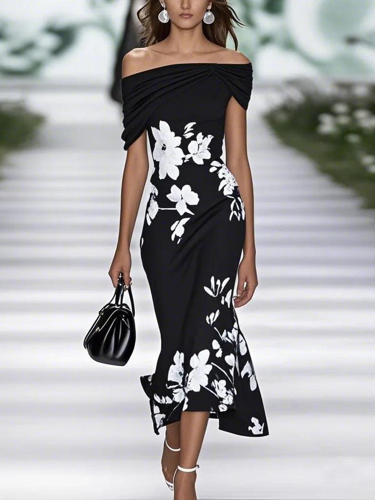 Robe Élégante Imprimée Fleurie d'Été