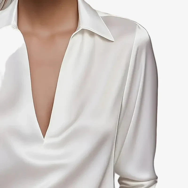 VIDAL BORDEAUX | BLOUSE SATINÉE ÉLÉGANTE POUR FEMMES