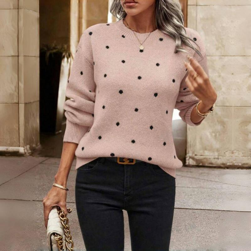 VIDAL BORDEAUX | PULL EN MAILLE À POIS POUR FEMME