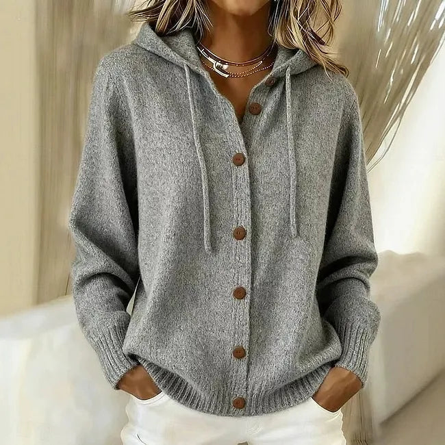 Cardigan à Boutons à Capuche Goldie™