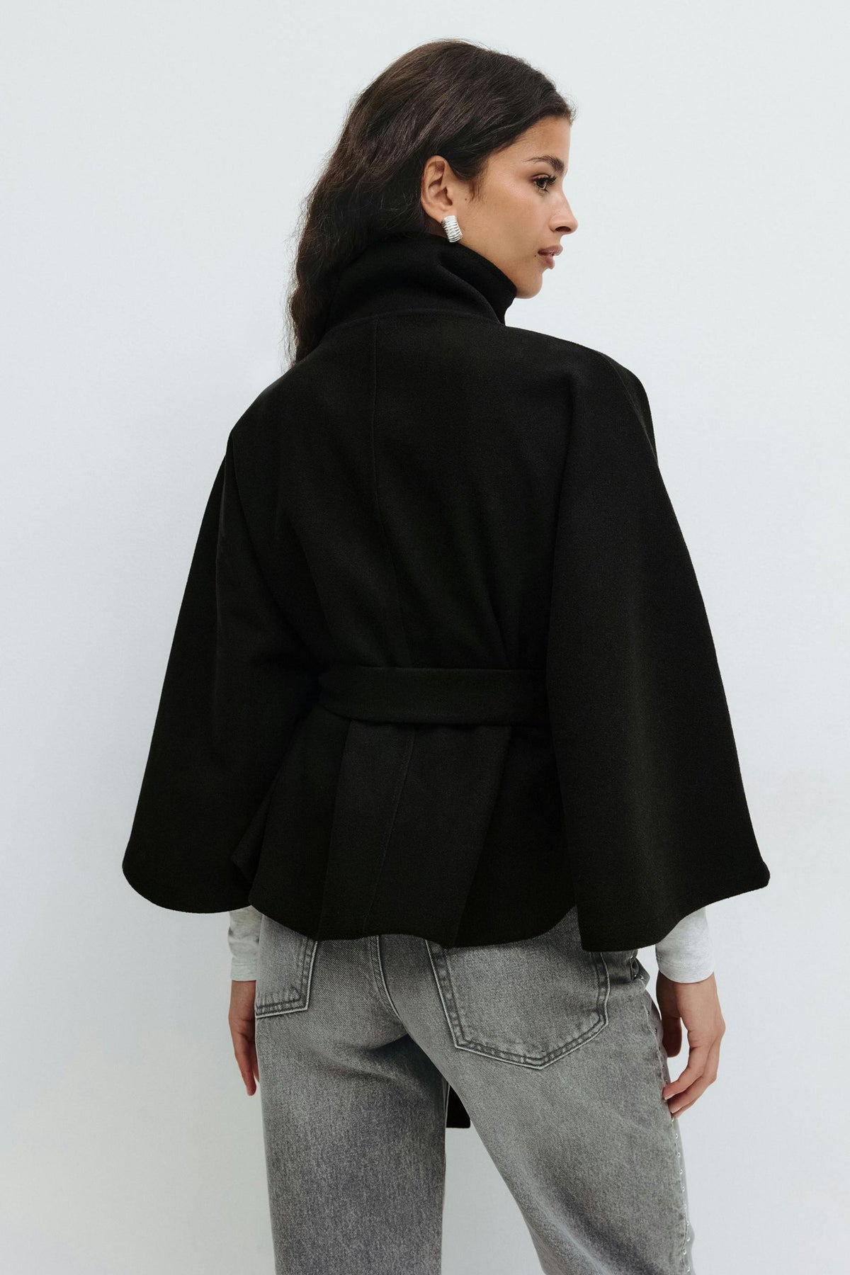 VIDAL BORDEAUX | MANTEAU CAPE À CEINTURE POUR FEMMES