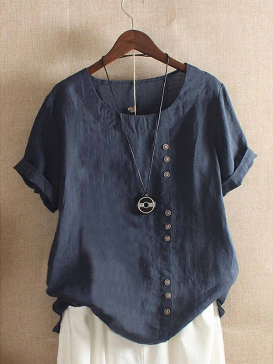 VIDAL BORDEAUX | BLOUSE EN COTON À BOUTONS POUR FEMMES