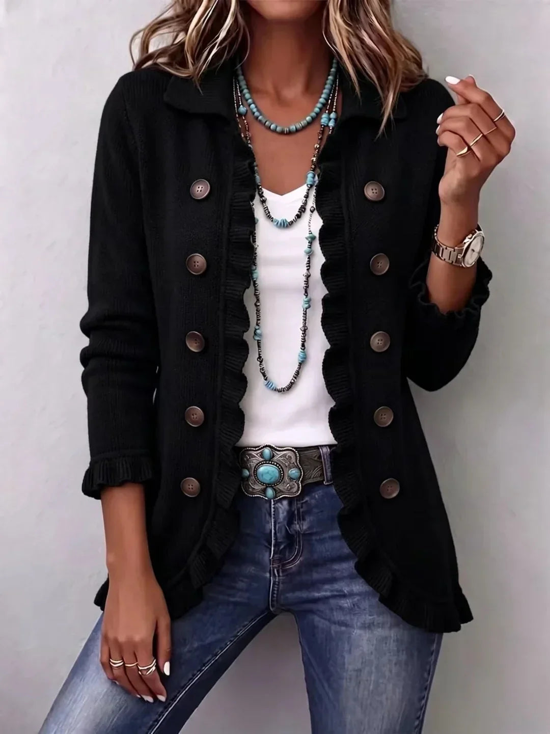 Lois | Veste Boho Volantée