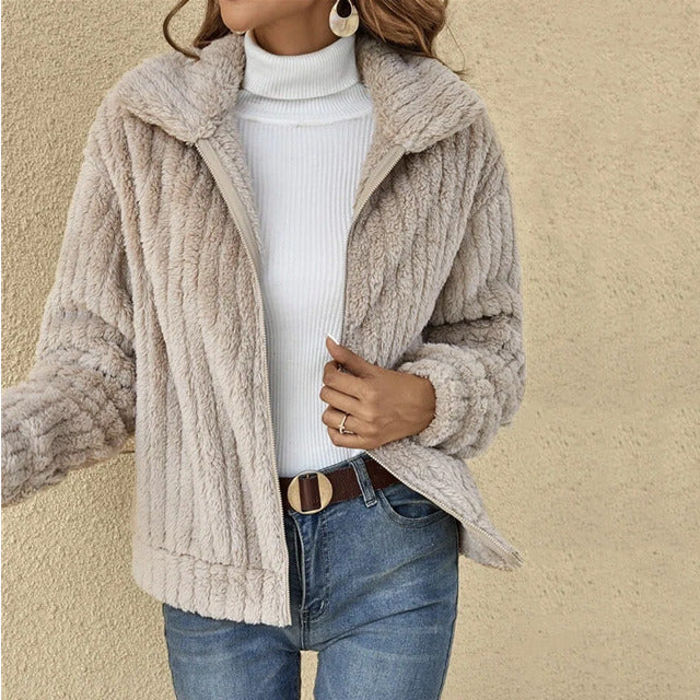 VIDAL BORDEAUX | MANTEAU EN PELUCHE POUR FEMMES