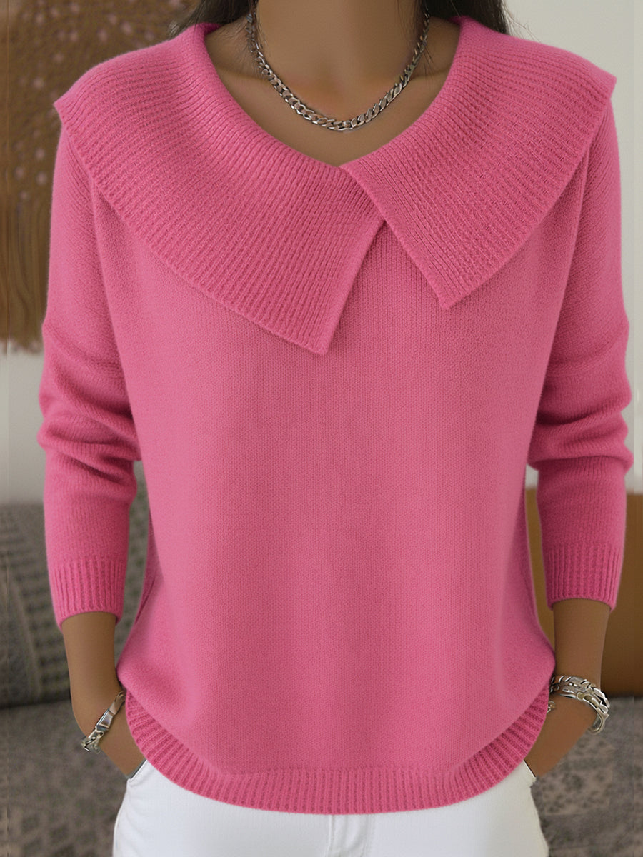 VIDAL BORDEAUX | PULL COL CLASSIQUE POUR FEMME