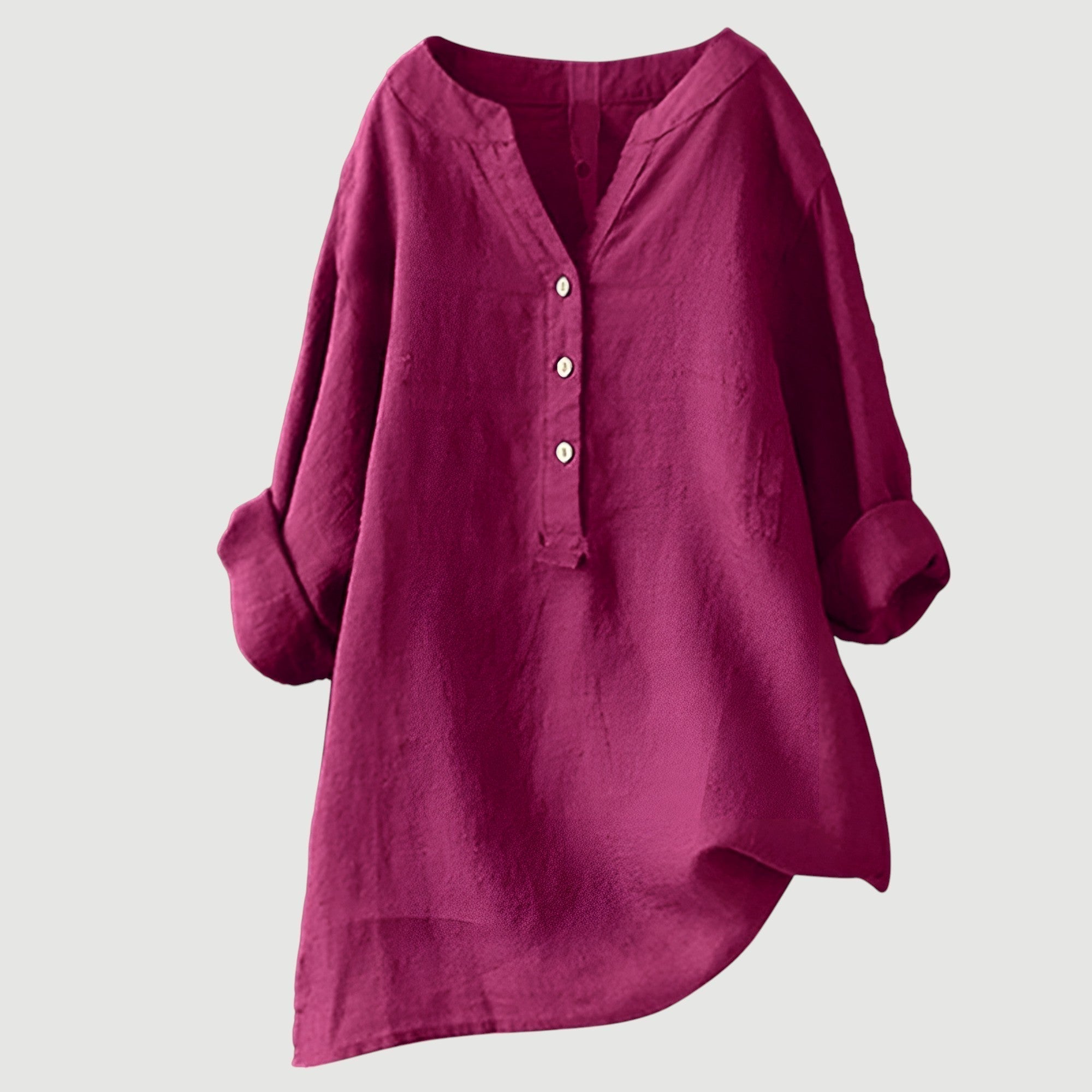VIDAL BORDEAUX | BLOUSE EN MÉLANGE DE LIN POUR FEMMES