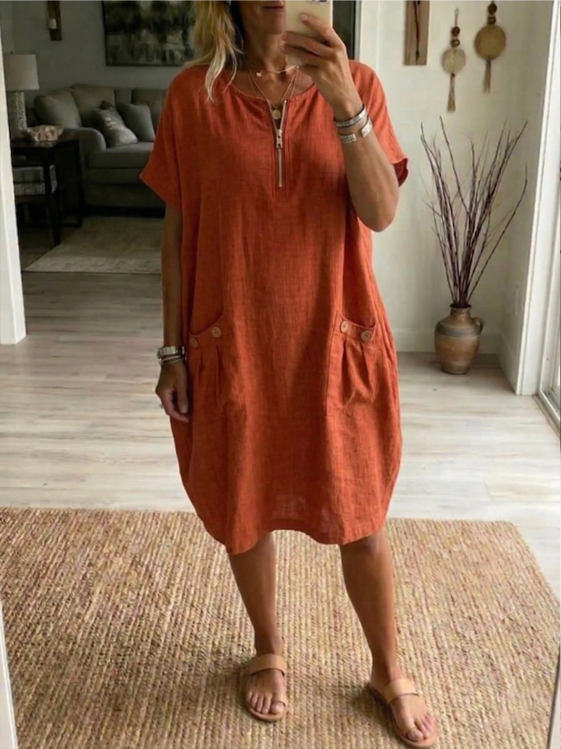 MOREAU LYON | ROBE AVEC FERMETURE ÉCLAIR À L'AVANT POUR FEMMES