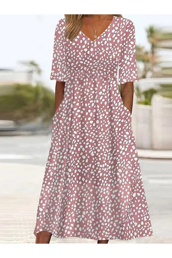 VIDAL BORDEAUX | ROBE MIDI POLKA POUR FEMMES