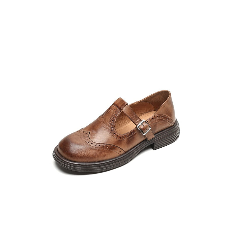 Bernadette | Mary Janes T-Strap Brogue Intemporelles