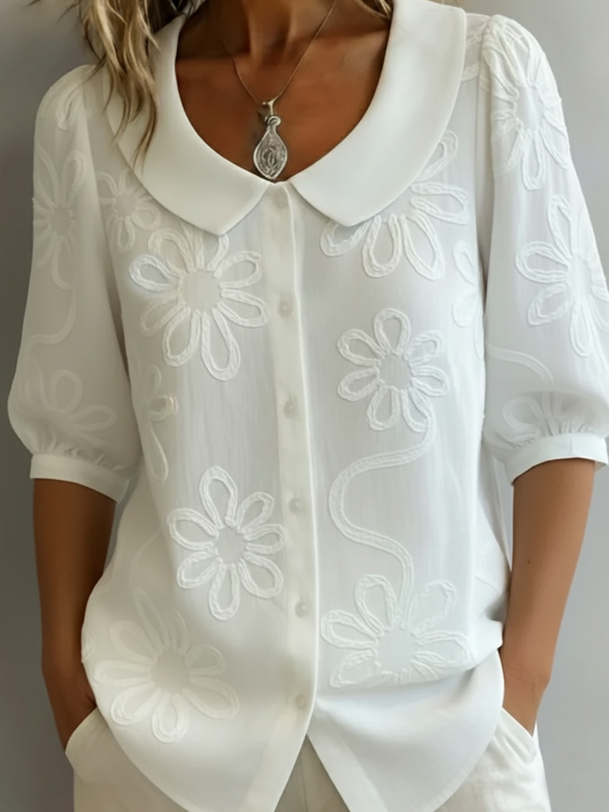 VIDAL BORDEAUX | BLOUSE FLORALE POUR FEMMES