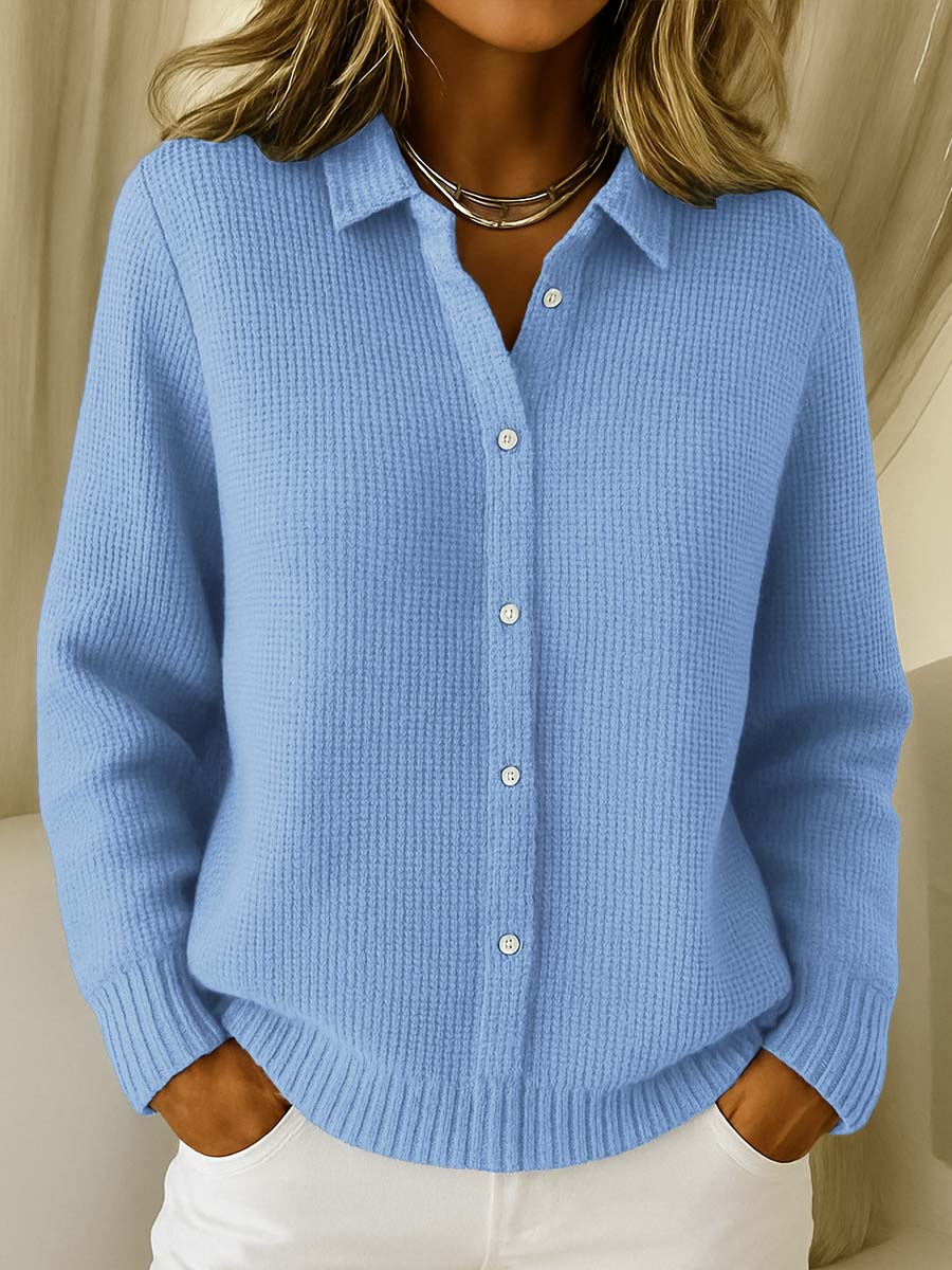 Camille™ | Cardigan Boutonné en Tricot Texturé