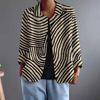 Hazel | Blazer ouvert à rayures
