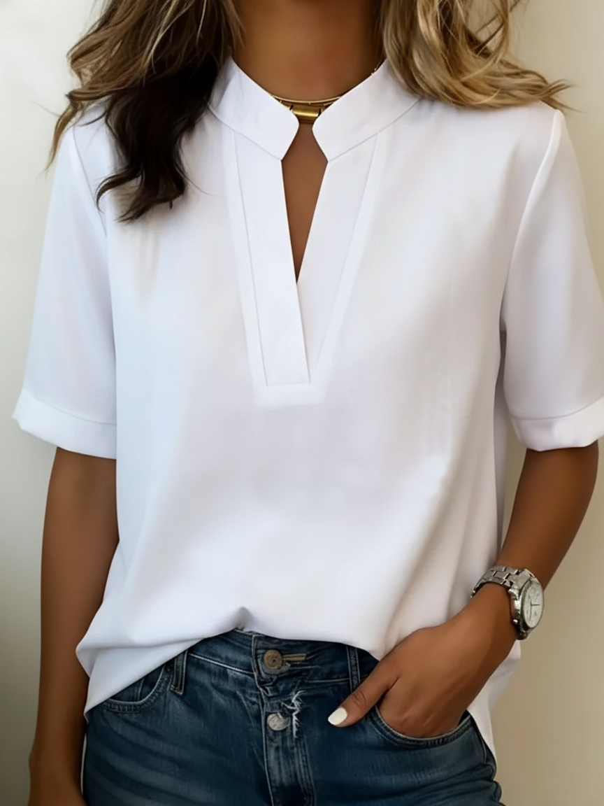 VIDAL BORDEAUX | BLOUSE EN CRÊPE AVEC COL RAFFINÉ POUR FEMMES