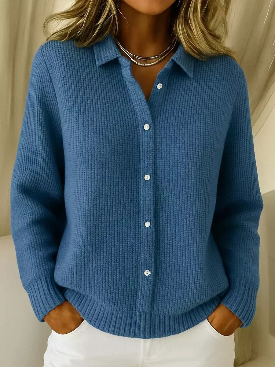 Camille™ | Cardigan Boutonné en Tricot Texturé