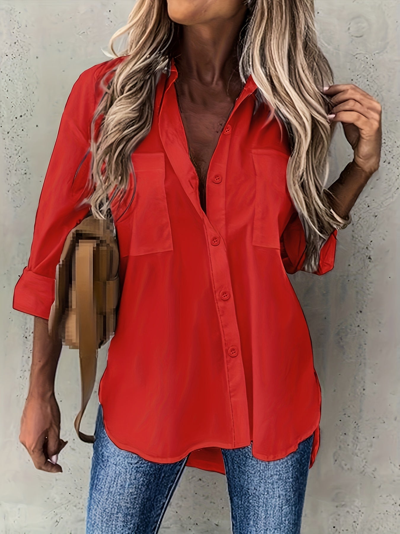 VIDAL BORDEAUX | BLOUSE À MANCHES CHIC QUOTIDIENNE POUR FEMMES