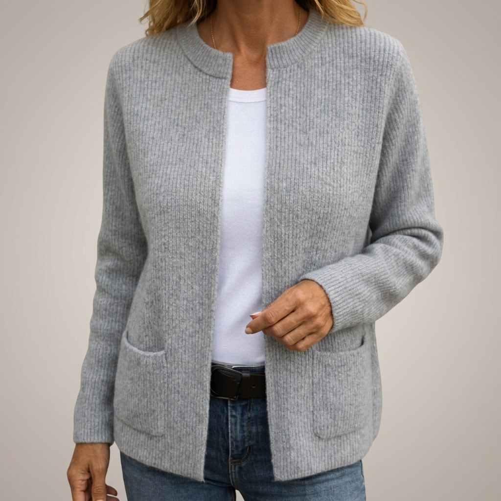 VIDAL BORDEAUX | GILET EN TRICOT À FERMETURE ÉCLAIR POUR FEMMES