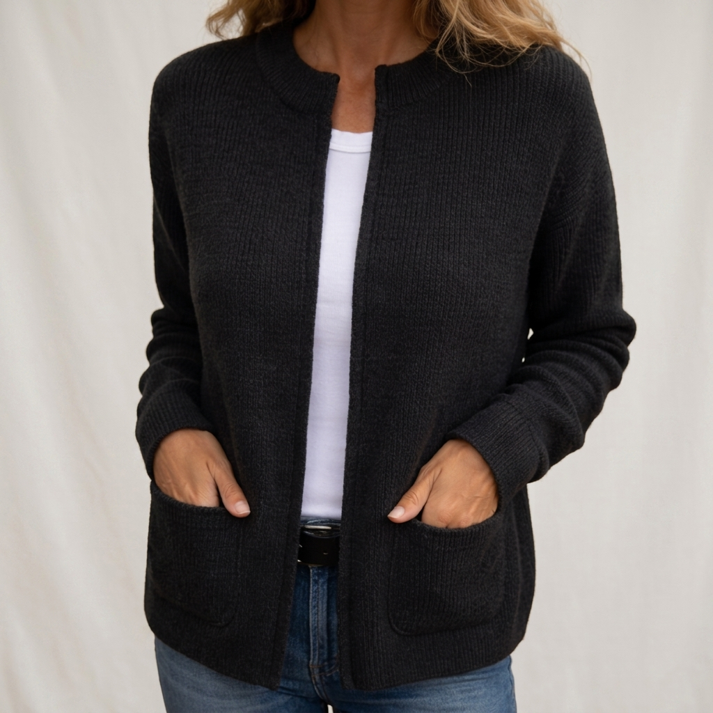 VIDAL BORDEAUX | GILET EN TRICOT À FERMETURE ÉCLAIR POUR FEMMES