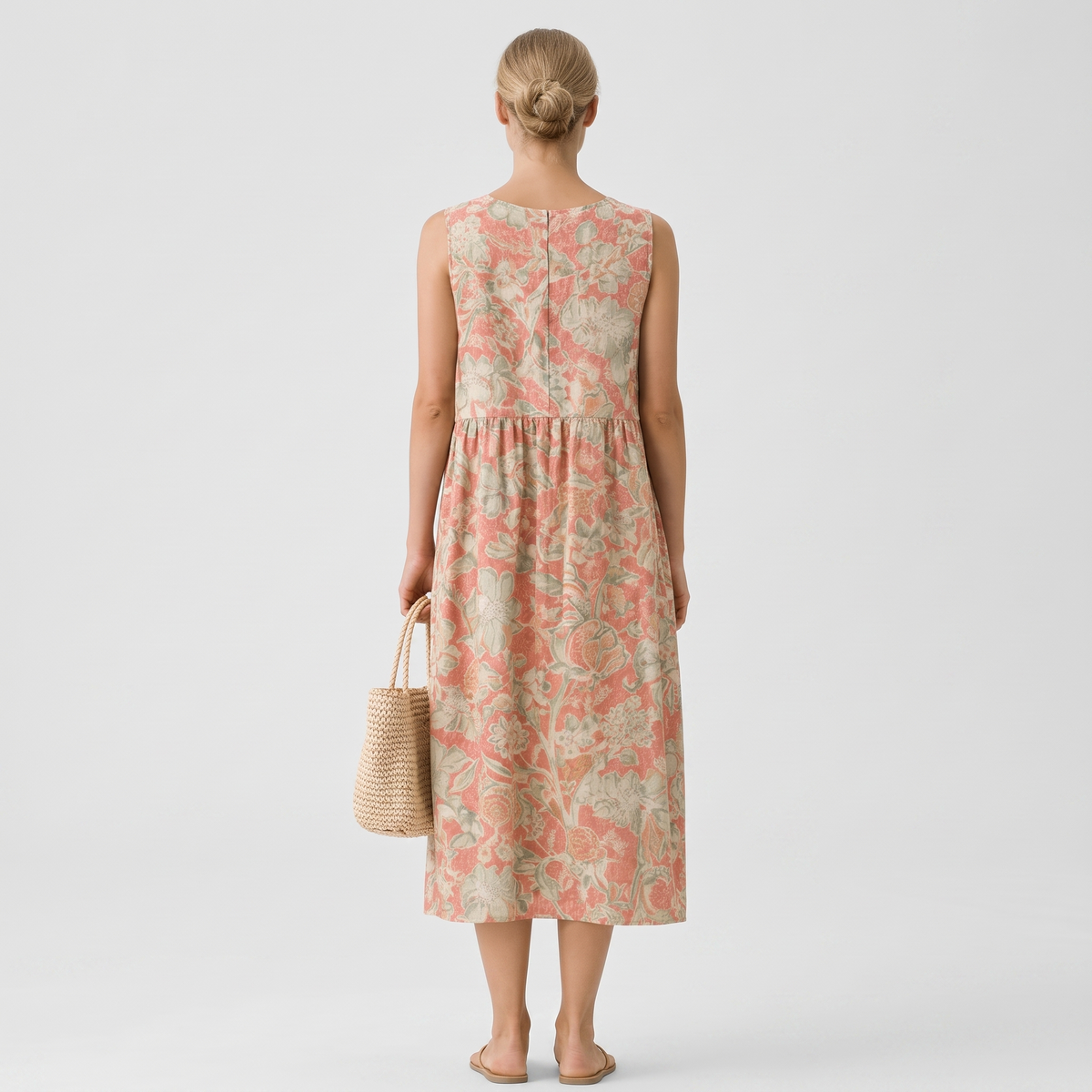 MOREAU LYON | FLORALE ROBE MIDI FLUIDE POUR FEMMES