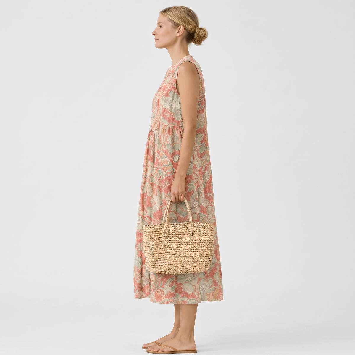 MOREAU LYON | FLORALE ROBE MIDI FLUIDE POUR FEMMES