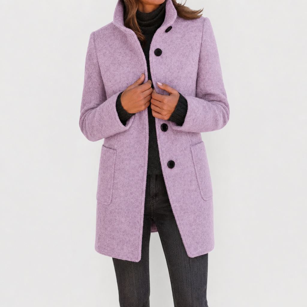 Eleonora | Manteau Midi Ajusté à Boutons