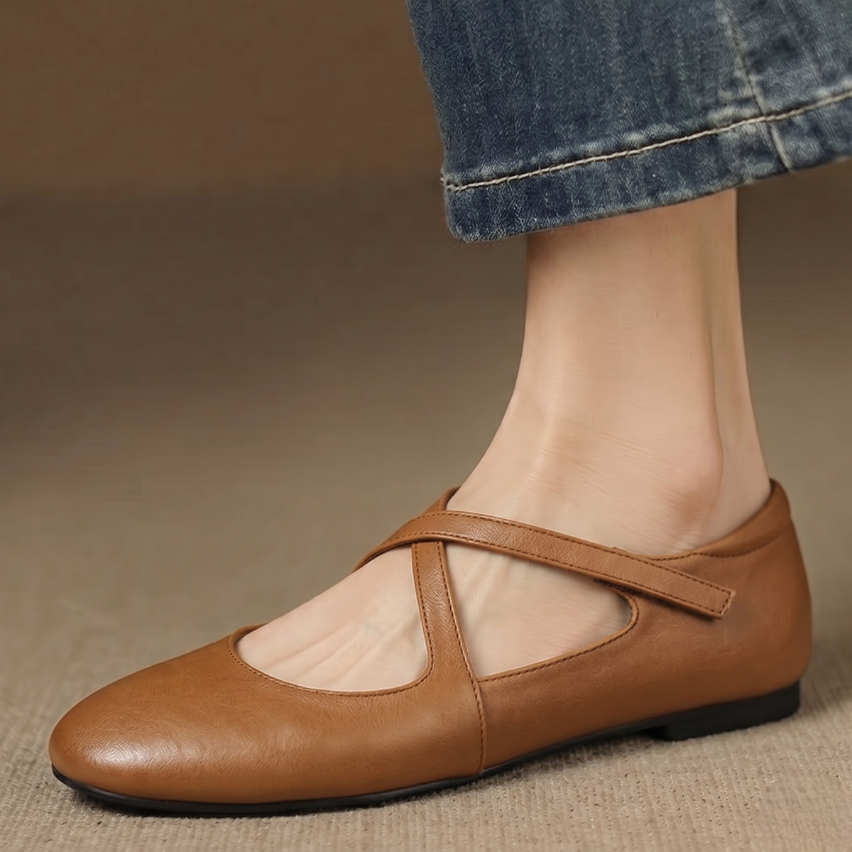 Cara | Ballerines à Sangles Croisées