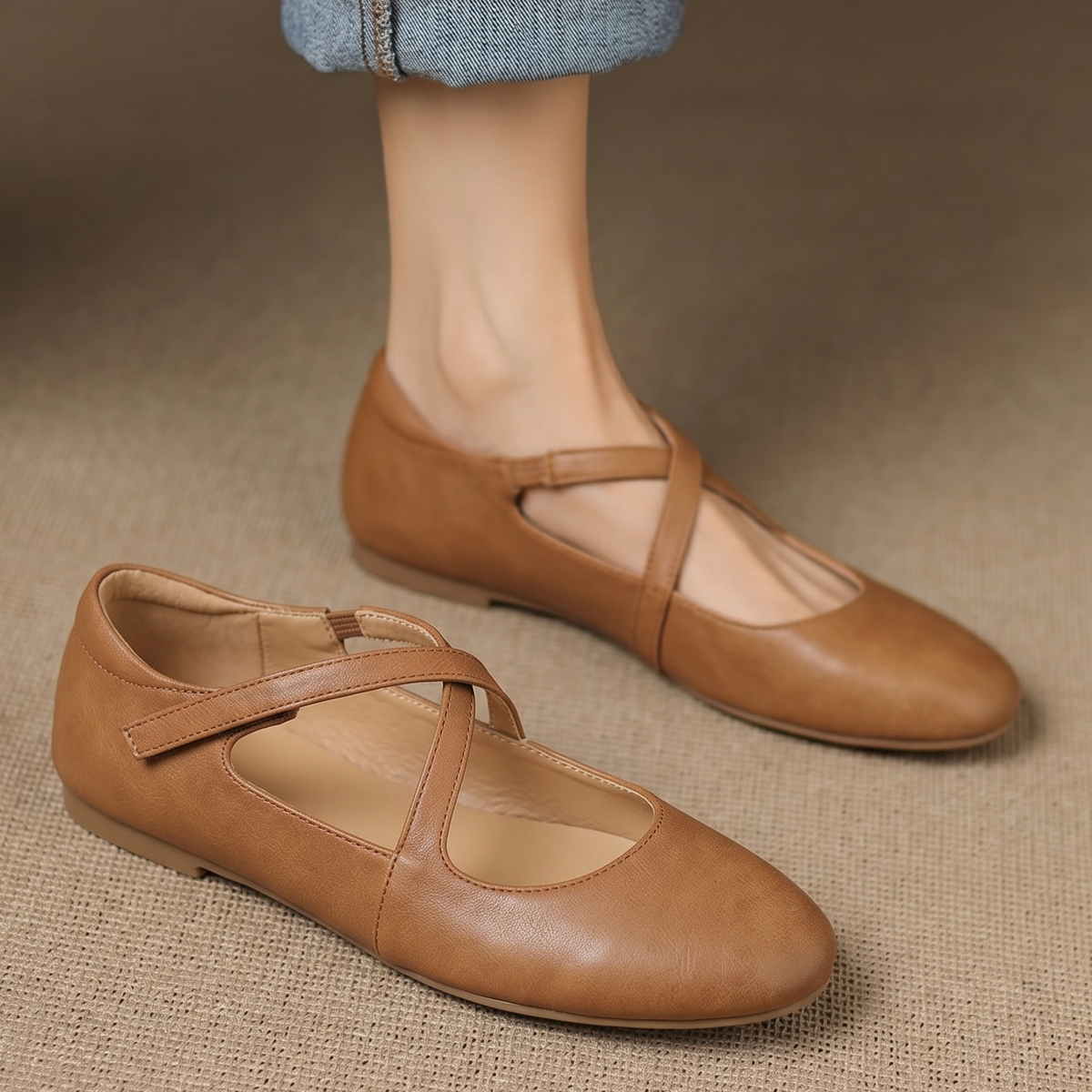 Cara | Ballerines à Sangles Croisées