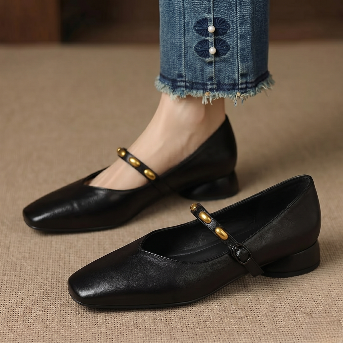 Dahlia | Mary Janes à Boucle Vintage