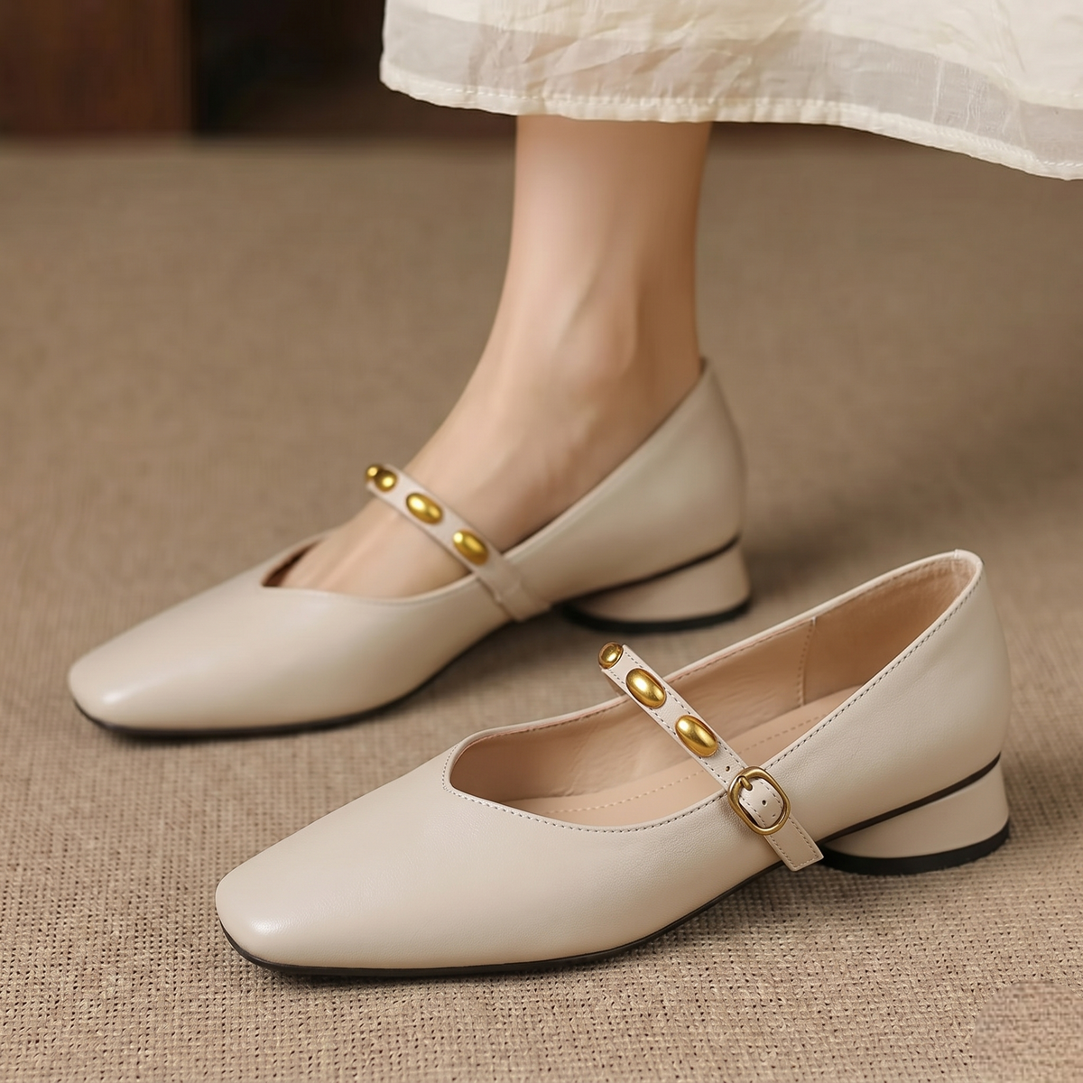 Dahlia | Mary Janes à Boucle Vintage