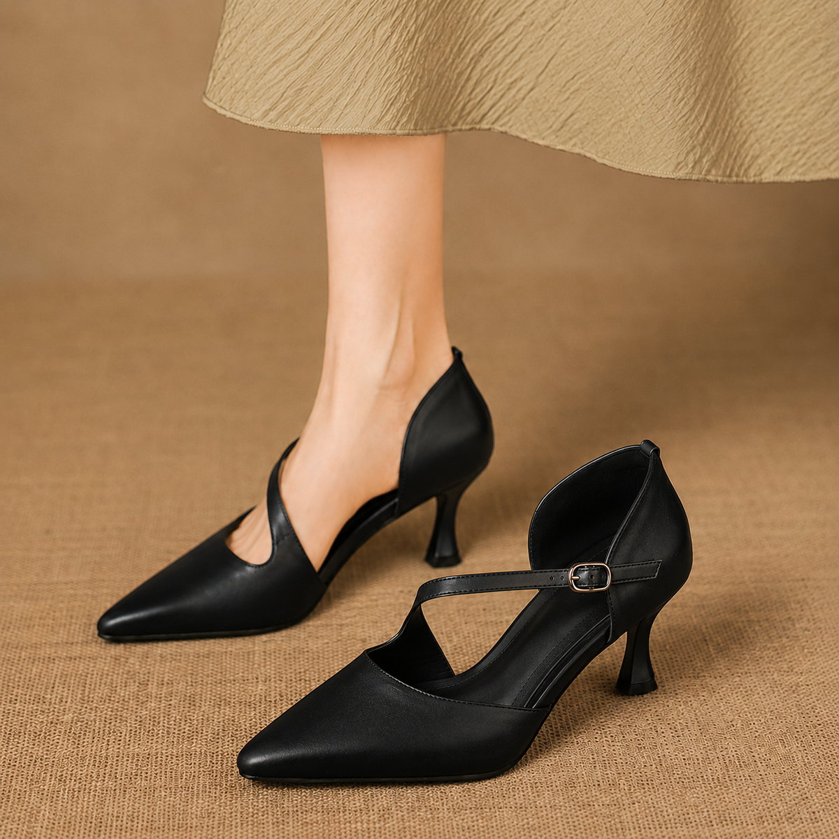 Diana | Talons Élégants à Lanières Croisées