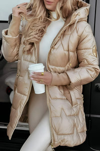 Béatrice — Manteau Matelassé à Capuche