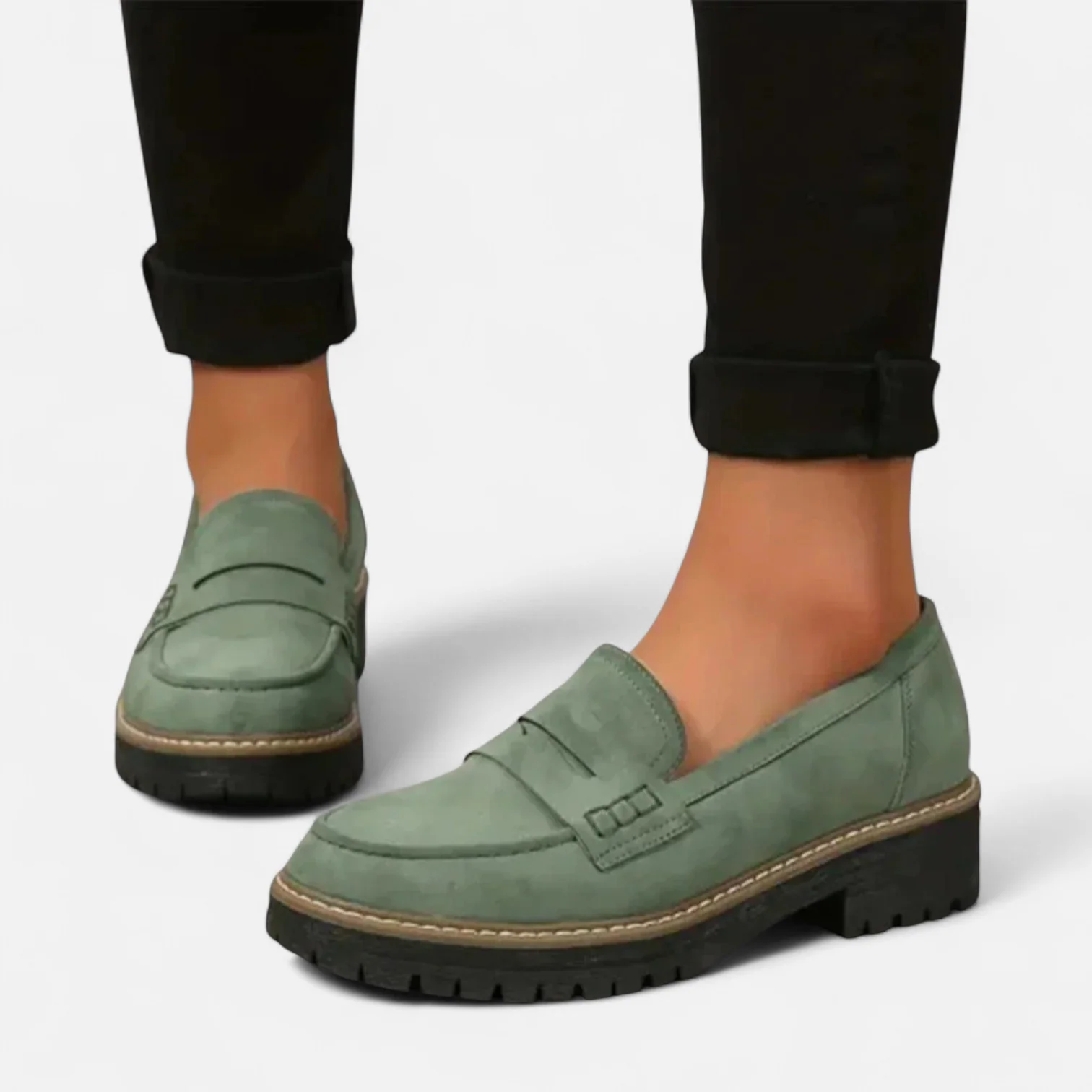 MOREAU LYON | MOCASSINS SLIP-ON EN DAIM URBAIN POUR FEMME