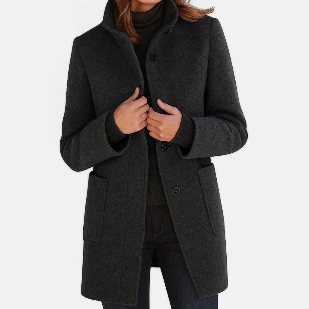 Éléonore | Manteau en laine coupe midi
