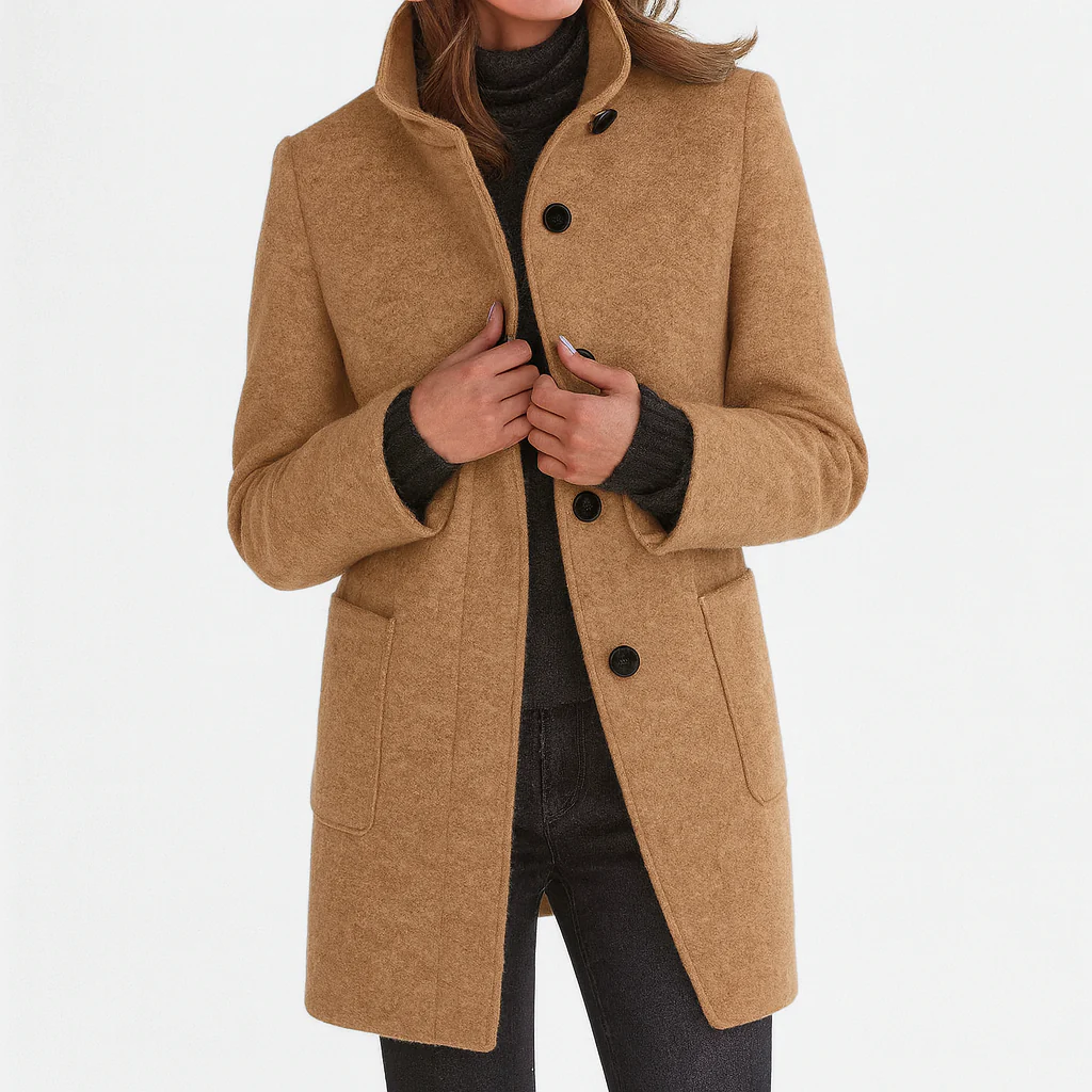 Éléonore | Manteau en laine coupe midi